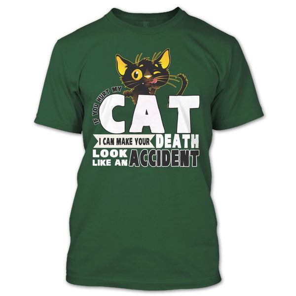 If You Hurt My Cat T Shirt, Coolest Cat Lover T Shirt
