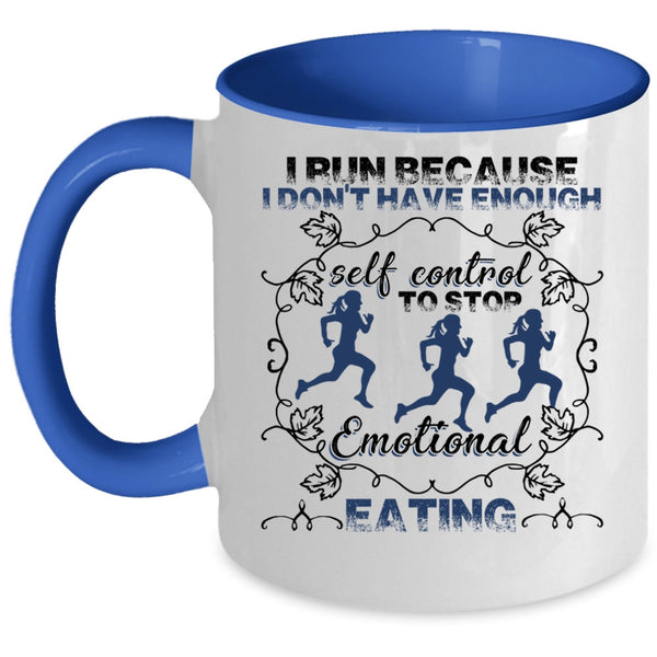 Awesome Gift For Runners Coffee Mug, I Run Accent Mug
