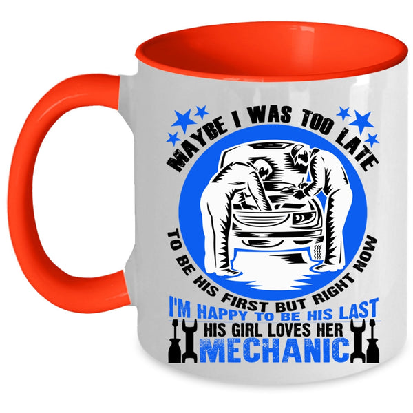 Cute Wife Coffee Mug, This Girl Loves Her Mechanic Accent Mug