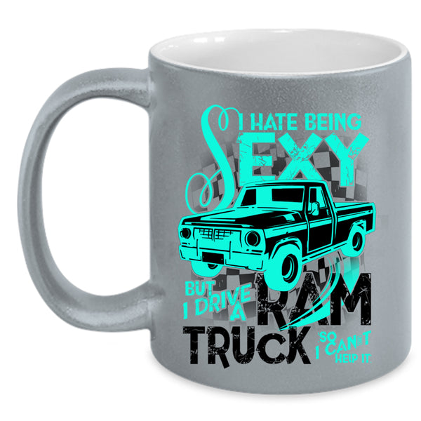 I Love Truck Coffee Mug, I Drive A Ram Truck Accent Mug
