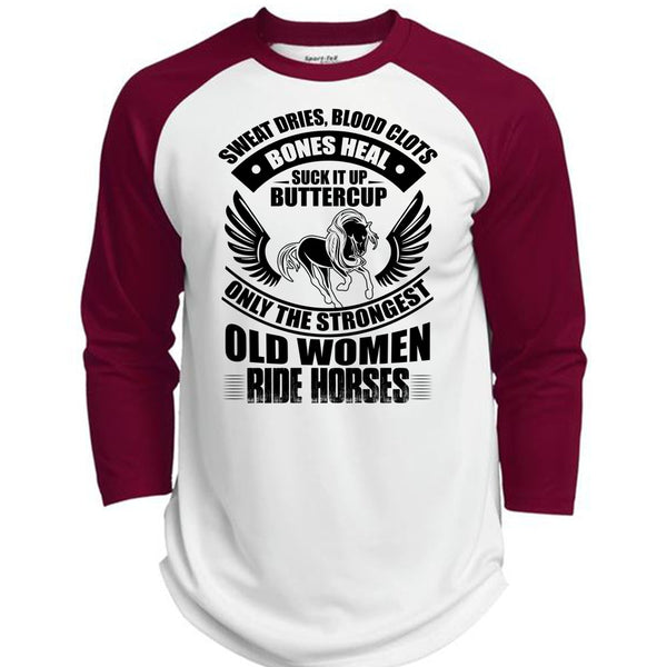 Strongest Old Women Ride Horses T Shirt, I Love Equestrian T Shirt, Awesome T-Shirts  (Polyester Game Baseball Jersey)