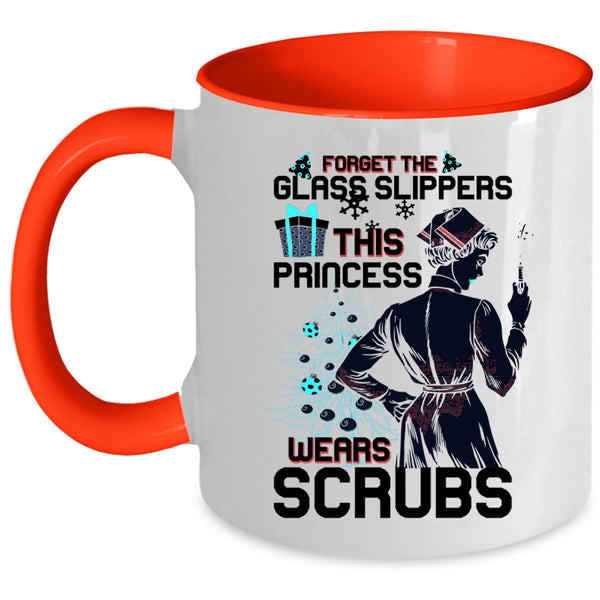 Cute Nurse Coffee Mug, This Princess Wears Scrubs Accent Mug