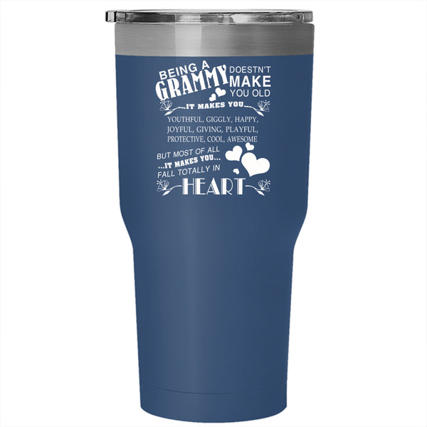 Being A Grammy Don't make You Old Tumbler 30 oz Stainless Steel, Cute Grammy Travel Mug