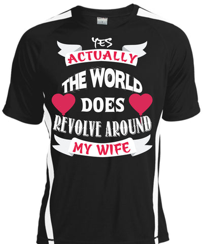 A black t-shirt with the shopify logo