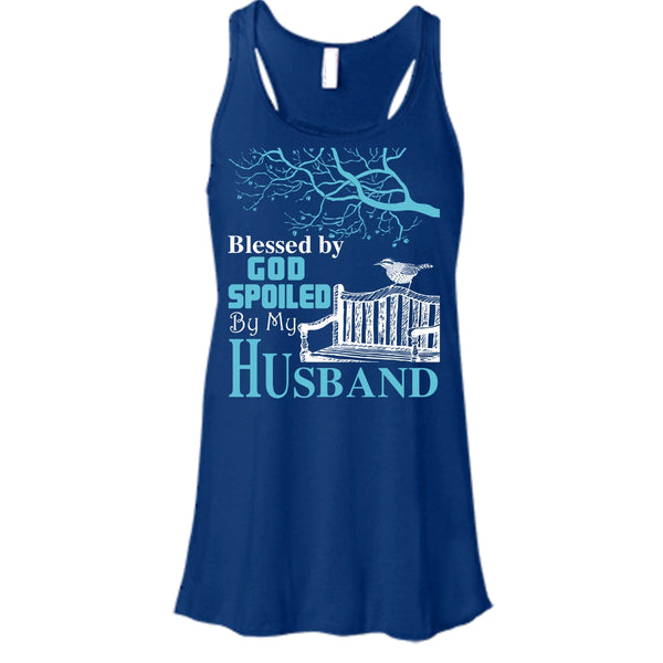 Blessed By God T Shirt, Spoiled By My Husband T Shirt, Cool T Shirt