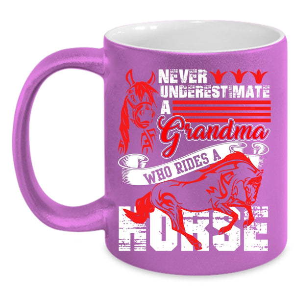 Grandma Rides A Horse Coffee Mug, Cool Gift For Grandmas Coffee Cup