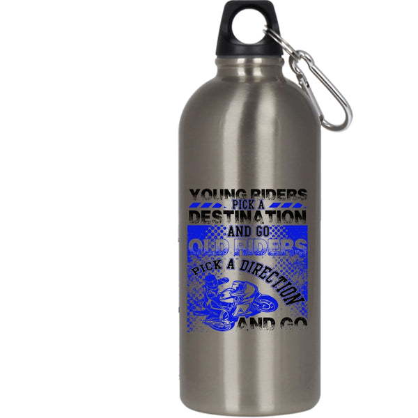 Young Riders 20 oz Stainless Steel Bottle,Old Riders Pick A Direction And Go Outdoor Sports Water Bottle