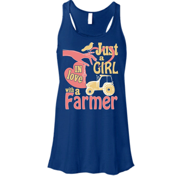 Just A Girl T Shirt, In Love With A Farmer T Shirt, Cool T Shirt