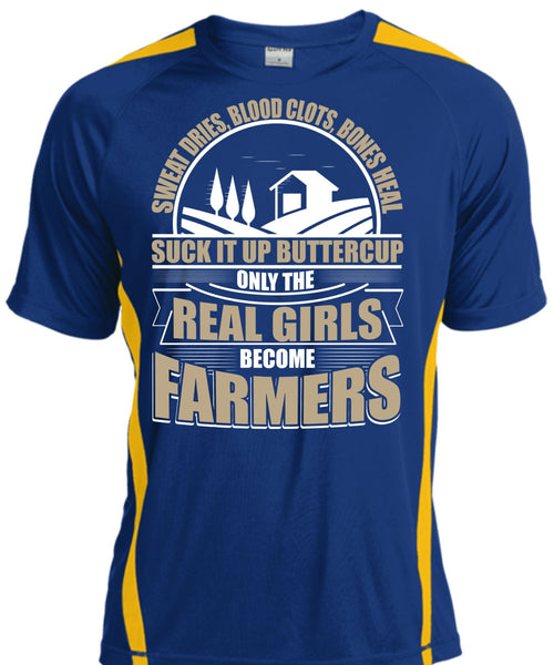 Real Girls Become Farmers T Shirt, Sweat Dries T Shirt, Cool Shirt
