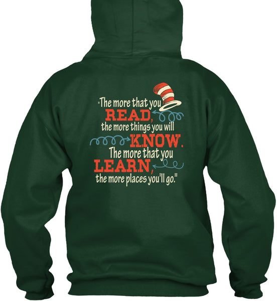 Dr. Seuss T Shirt, The More That You Read T Shirt, The Cat in the Hat T Shirt, You Will Know T Shirt