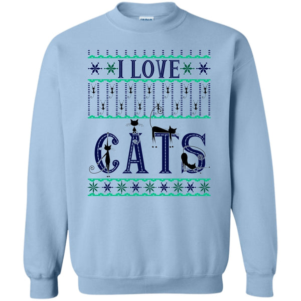 Catmas T Shirt, I Love Cats Sweatshirt