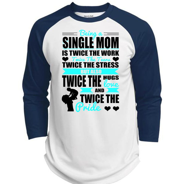 Being A Single Mom T Shirt, I Love Mom T Shirt, Awesome T-Shirts  (Polyester Game Baseball Jersey)