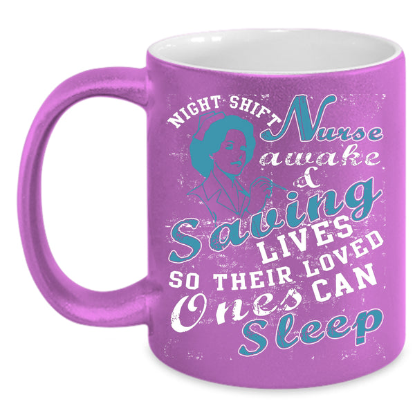 Nurse Awake And Saving Lives Coffee Mug, Cool Nurse Coffee Cup