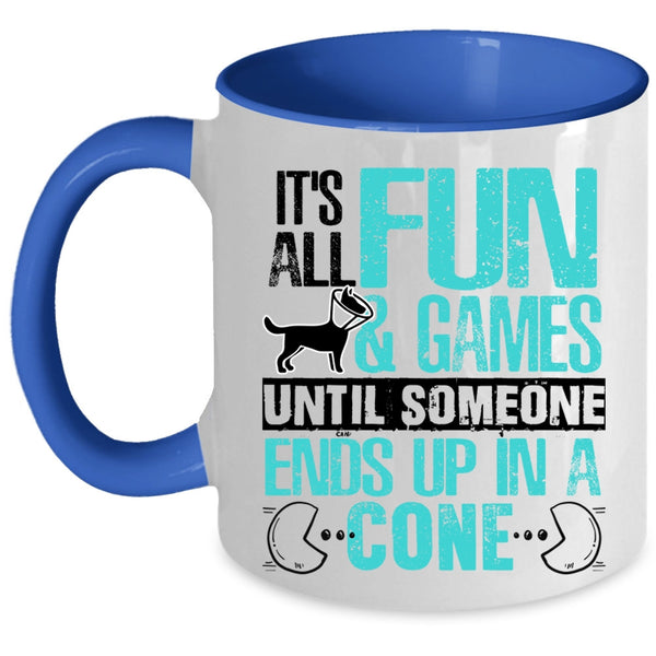 Funny Gaming Coffee Mug, It's All Fun And Games Accent Mug