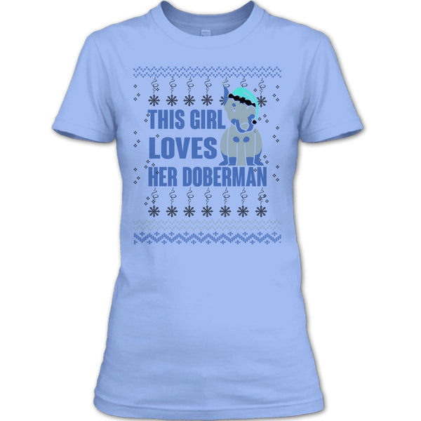 This Girls Loves Her Doberman T Shirt, Coolest Doberman Lover T Shirt