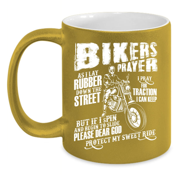 Biker's Prayer Coffee Mug, Cool Gift For Bikers Coffee Cup