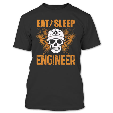 A black t-shirt with the shopify logo