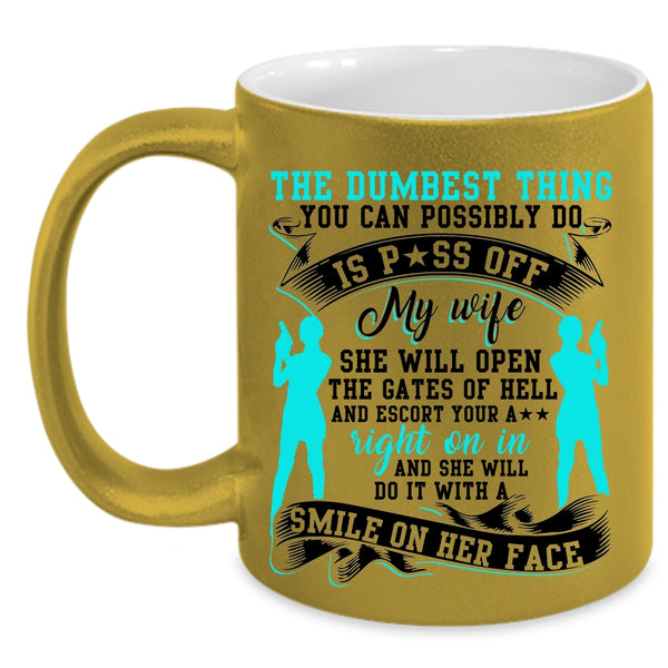 Cool Gift For My Husband Coffee Mug, My Wife Accent Mug
