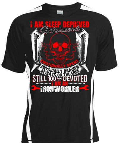 A black t-shirt with the shopify logo