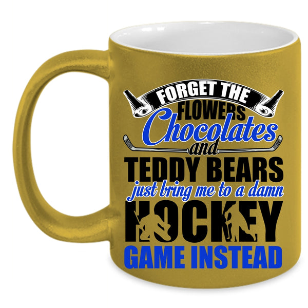 Funny Hockey Coffee Mug, Just Bring Me To A Damn Hockey Accent Mug