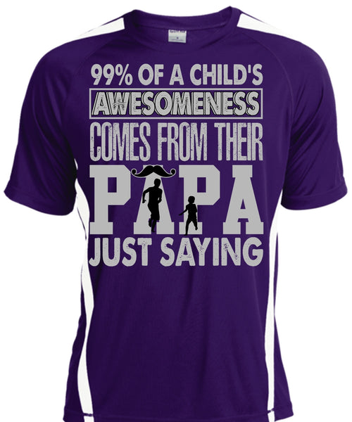 Their Papa Just Saying T Shirt, Child's Awesomeness T Shirt, Cool Shirt