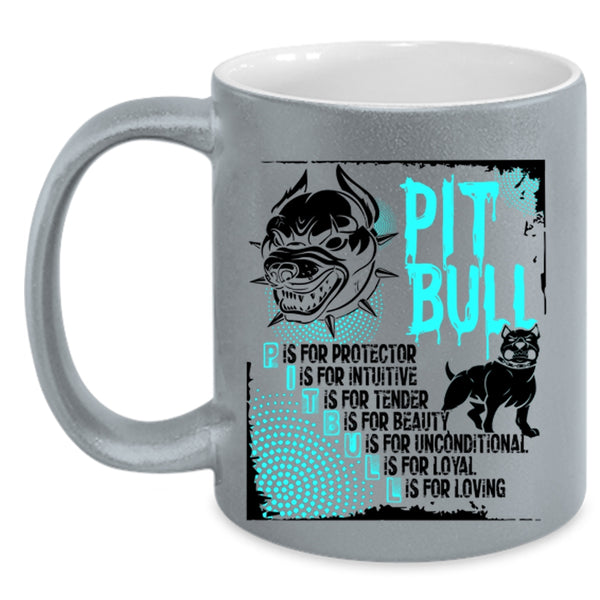 Cool Gift For Pit Bull Lovers Coffee Mug, Pit Bull Accent Mug