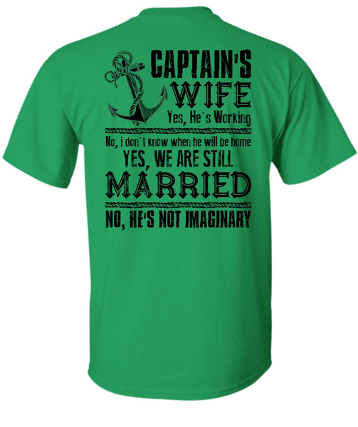 Captain's Wife T Shirt, I Love Husband T Shirt
