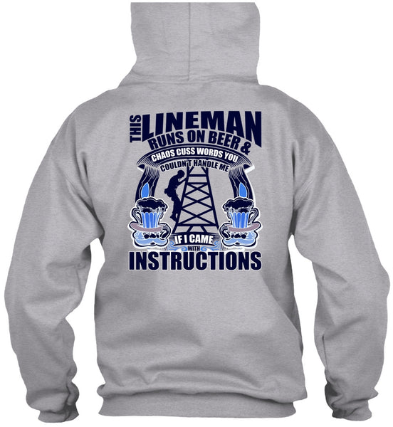 This Lineman Runs On Beer T Shirt, I Love Lineman T Shirt