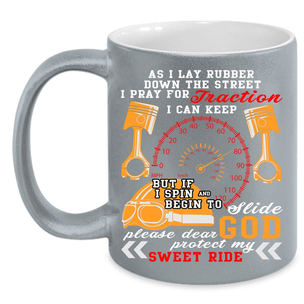 I Pray For Traction Coffee Mug, Funny Gift For Trucker Coffee Cup