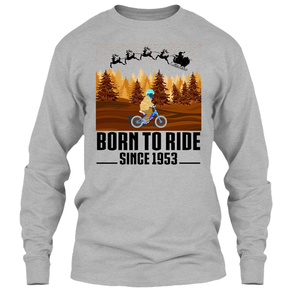 Born To Ride Since 1953 T Shirt, Biker Merry Christmas T Shirt