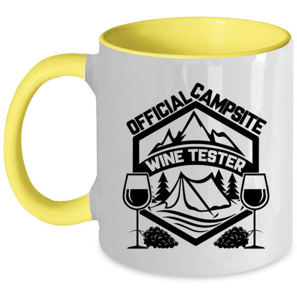 Wine Tester Coffee Mug, Official Campsite Accent Mug