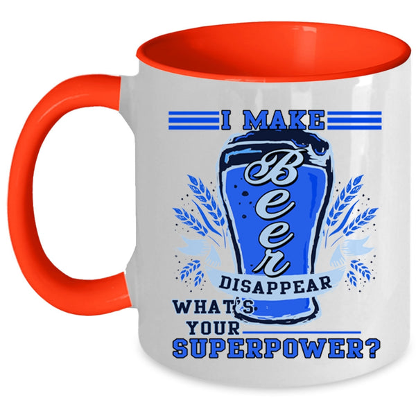 Cool Gift For Beer Drinker Coffee Mug, I Make Beer Disappear Accent Mug