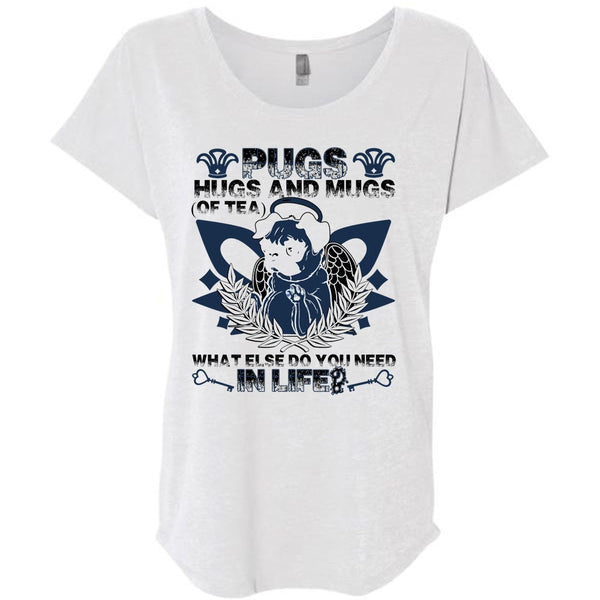Pugs Hugs And Mugs T Shirt, I Love Pug T Shirt, Awesome T-Shirts