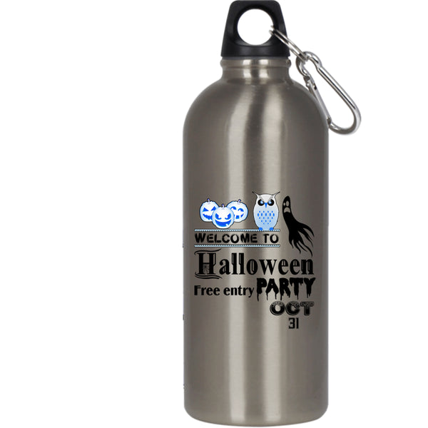Welcome To Halloween Party 20 oz Stainless Steel Bottle,Free Entry Oct 31 Outdoor Sports Water Bottle
