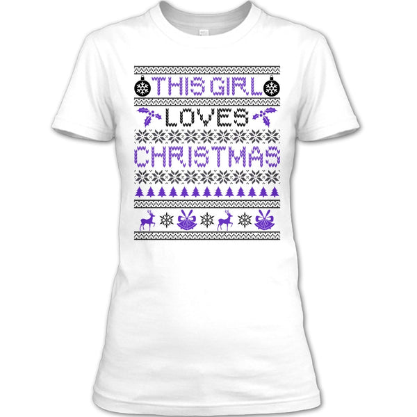 This Girl Loves Christmas T Shirt, Awesome Merry Christmas T Shirt