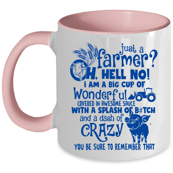 Funny Gift For Farmer Coffee Mug, Just A Farmer Accent Mug