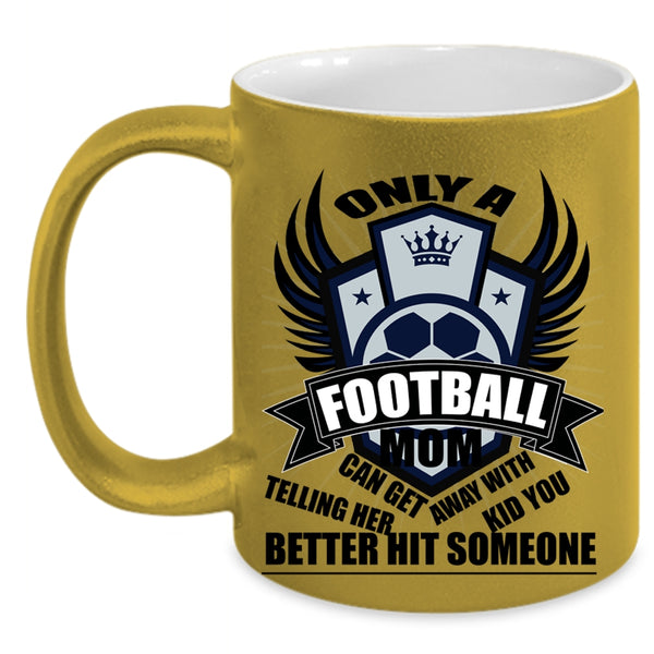 Cute Football Mom Coffee Mug, Football Mom Accent Mug