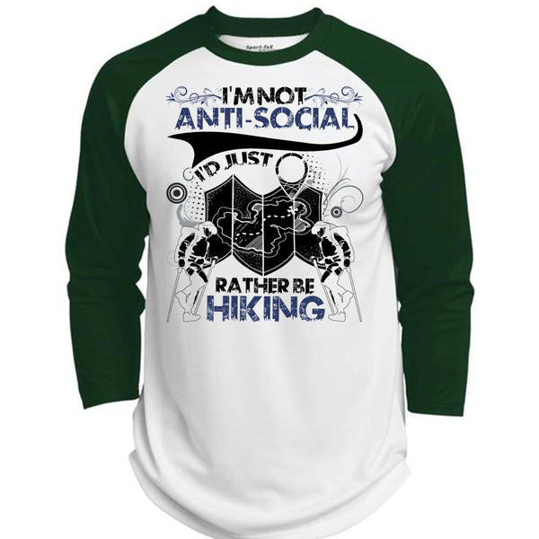 I'd Just Rather Be Hiking T Shirt, I Love Hiking T Shirt, Awesome T-Shirts  (Polyester Game Baseball Jersey)