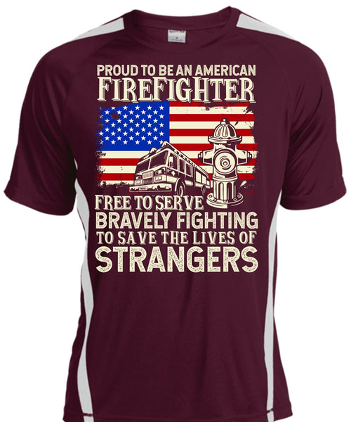 Proud To Be An American Firefighter T Shirt, Bravely Fighting T Shirt, Cool Shirt