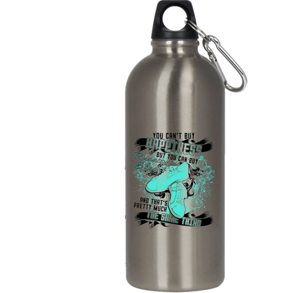 You Can't Buy Happiness 20 oz Stainless Steel Bottle,You Can Buy Running Shoes Outdoor Sports Water Bottle
