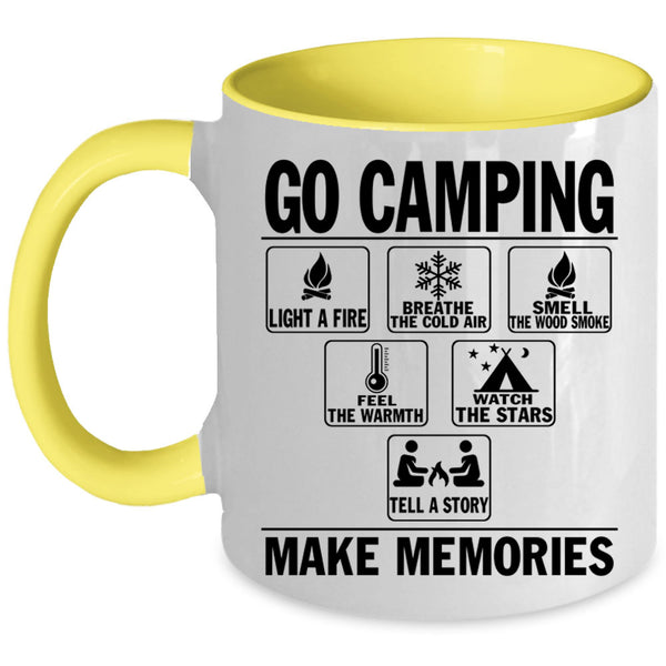 Watch The Stars Coffee Mug, Go Camping Make Memories Accent Mug