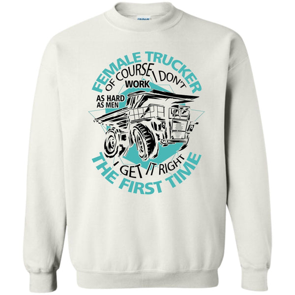 Coolest Female Trucker T Shirt, Female Trucker Sweatshirt