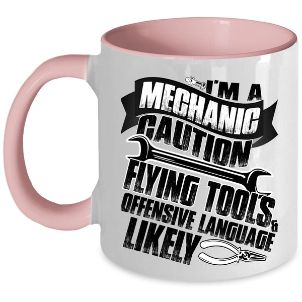 Cool Gift For My Dad Coffee Mug, I'm A Mechanic Accent Mug