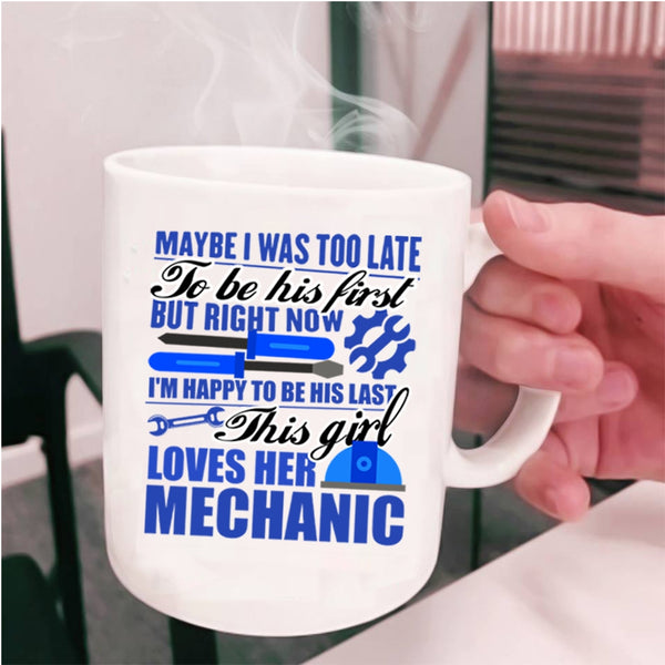 Beautiful Wife Coffee Mug, This Girl Loves Her Mechanic Cup