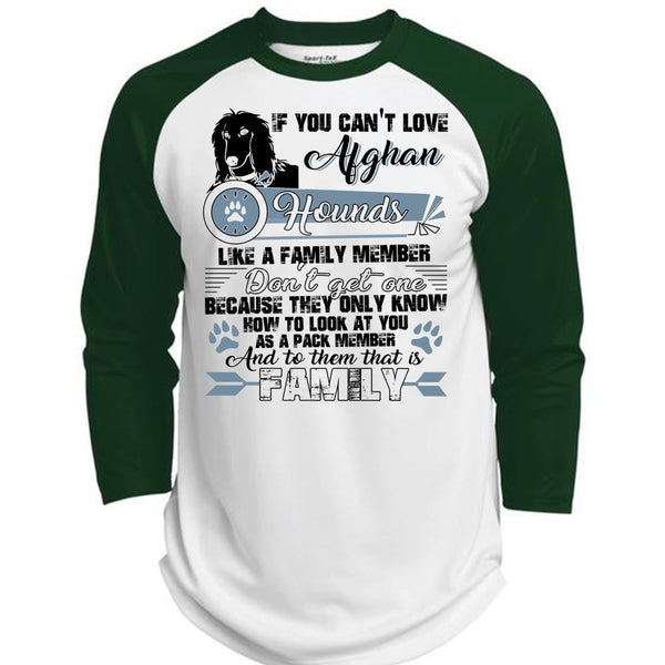 You Can't Love Afghan Hounds T Shirt, I Love My Dog T Shirt, Awesome T-Shirts  (Polyester Game Baseball Jersey)
