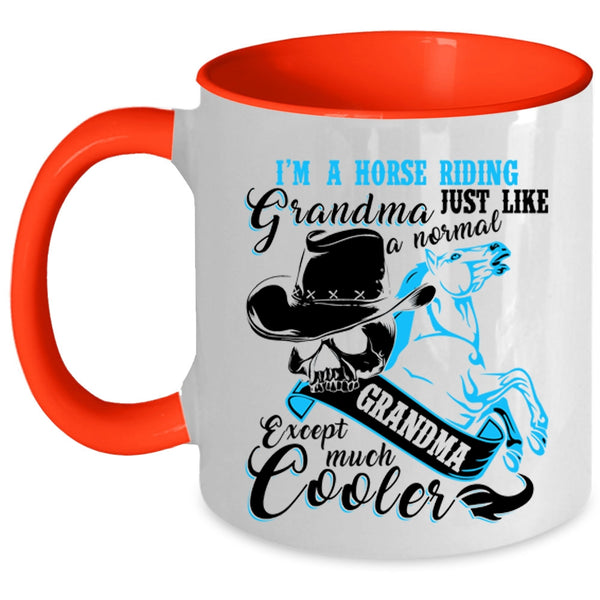Cool Grandma Coffee Mug, I'm A Horse Riding Grandma Accent Mug
