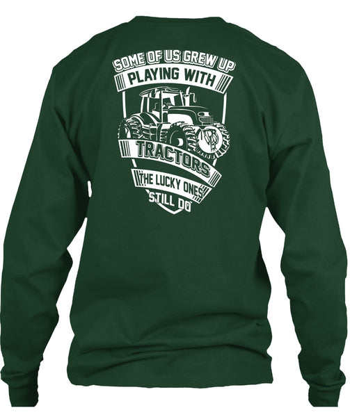 Playing With Tractors T Shirt, Being A Trucker T Shirt