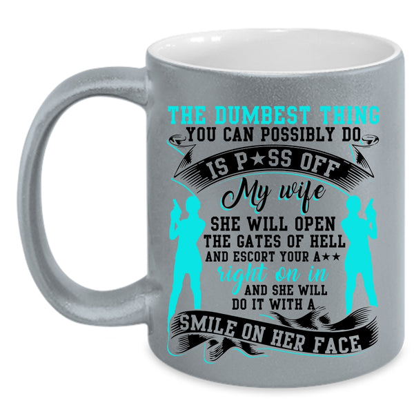 Cool Gift For My Husband Coffee Mug, My Wife Accent Mug