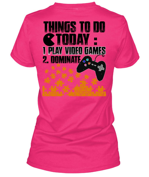 Play Video Games T Shirt, Being A Gamer T Shirt, Cool Shirt (Ladies LS Heather V-Neck)