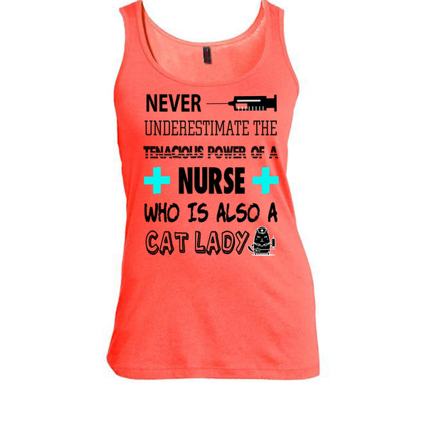 Never Underestimate T Shirt, Who Is Also A Cat Lady T Shirt, Awesome t-shirts